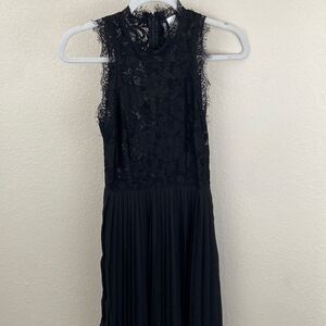 Divided Lace High Neck Midi Dress size 4